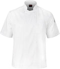 White short sleeve unisex chef's jacket