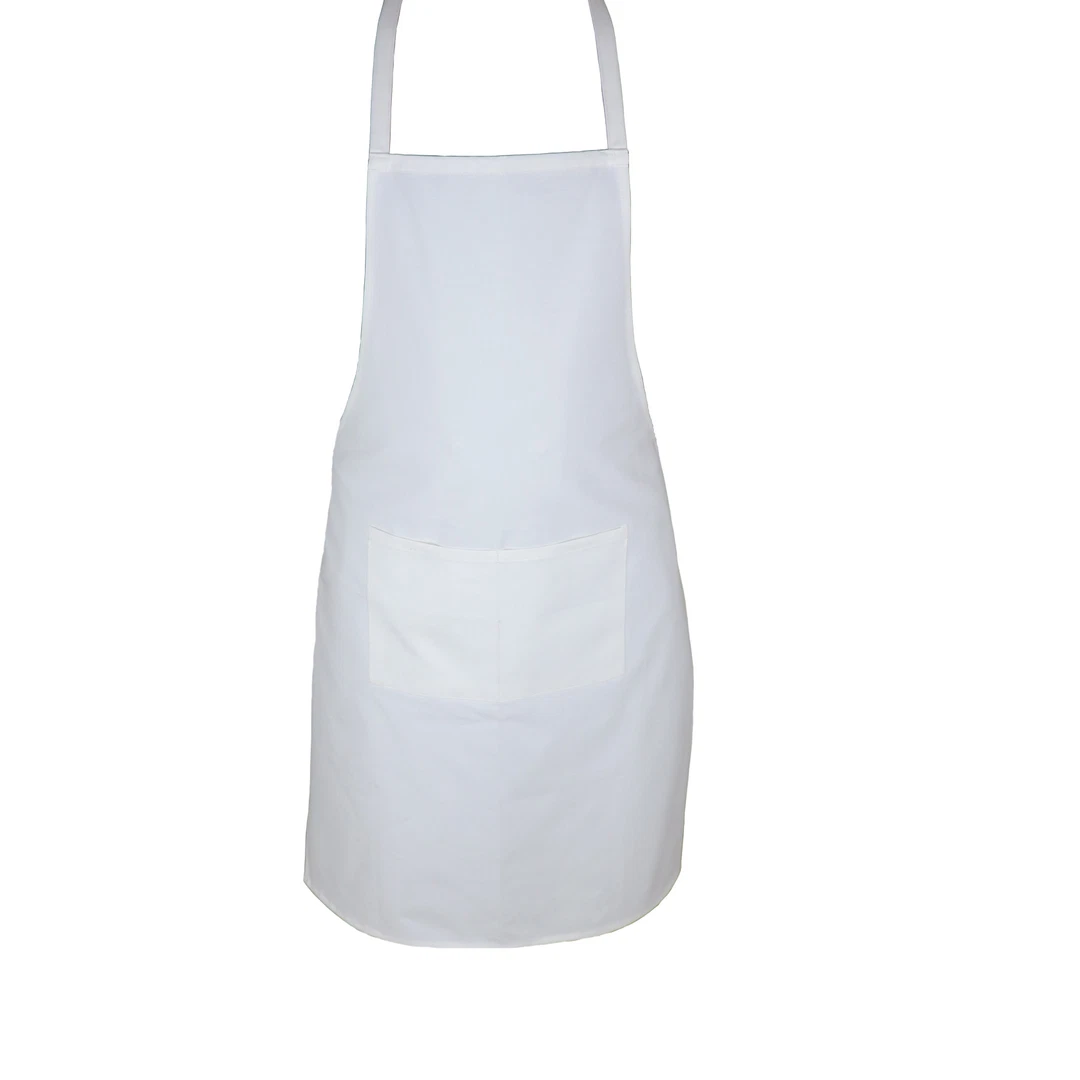 White apron with a pocket on a white background