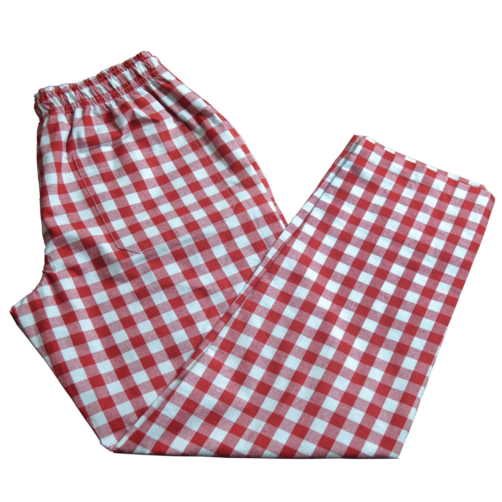 Unisex Cotton Gingham Check Chef Trousers – Professional Kitchen & Catering Workwear