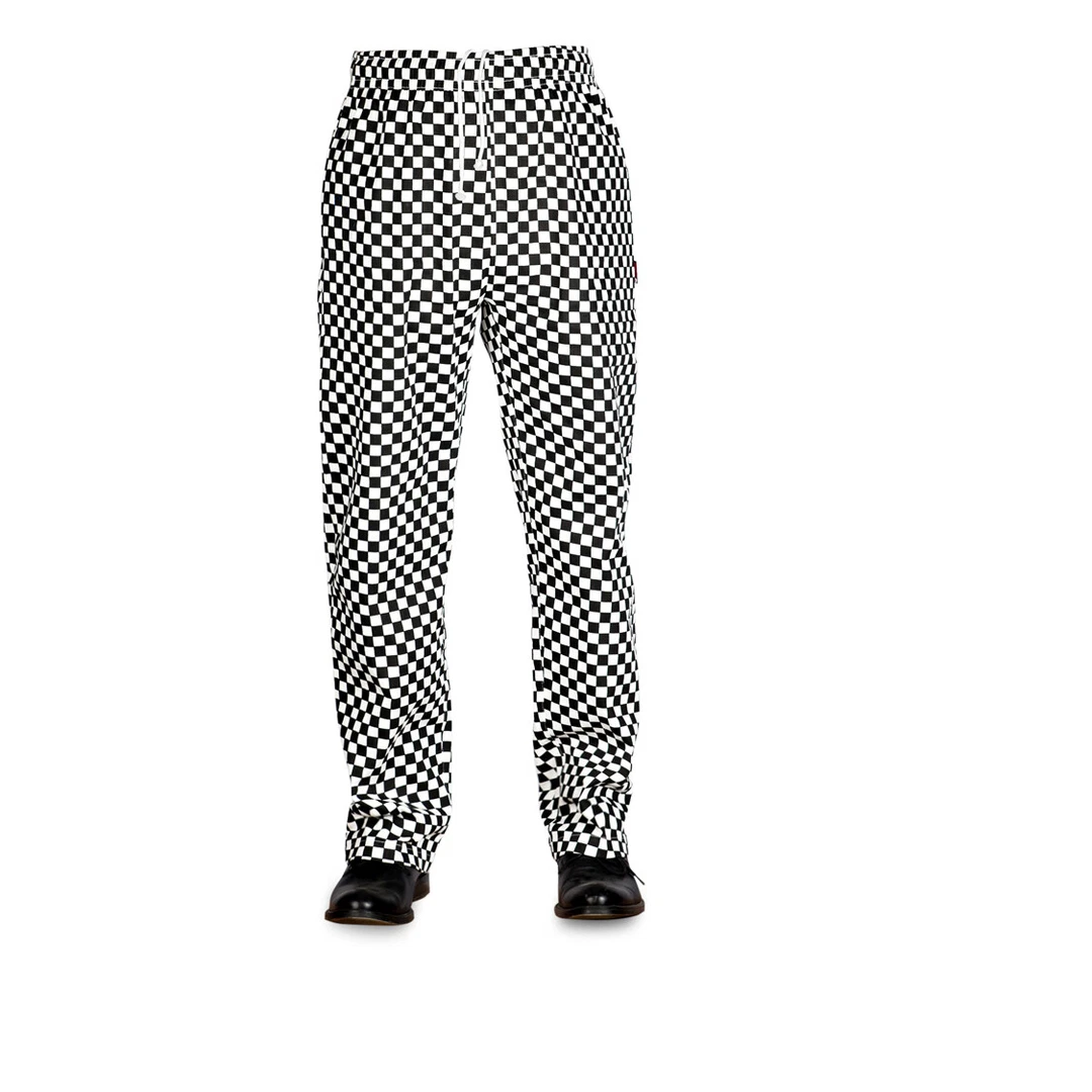 Unisex Cotton Gingham Check Chef Trousers – Professional Kitchen & Catering Workwear